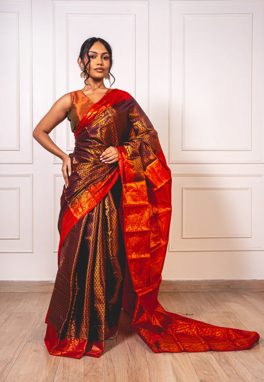 Brocade Featherlight : Semi-Silk Saree of Grace