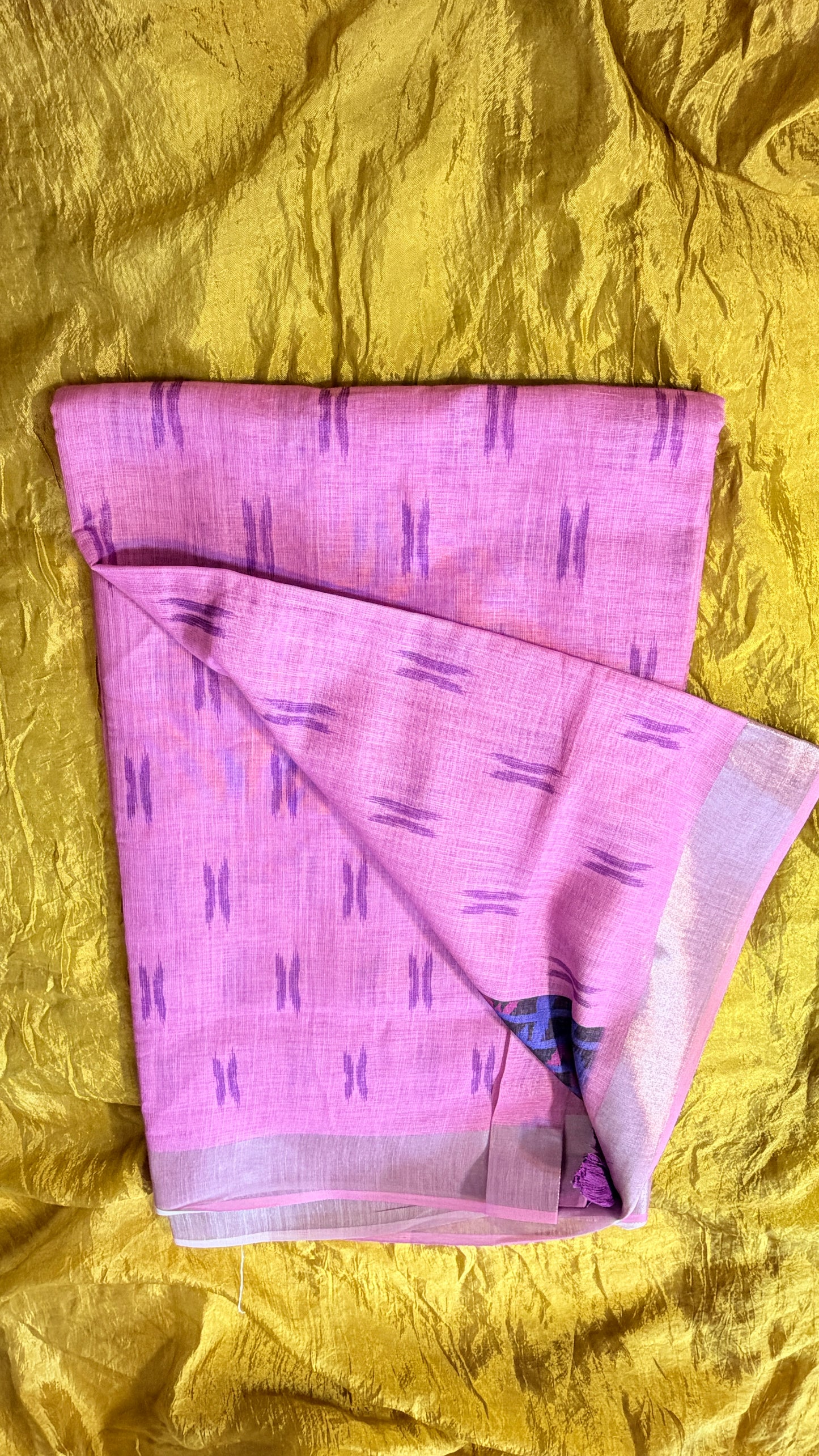 Pochampalli Subtle Print Linen Sarees – Effortless Elegance for Workdays