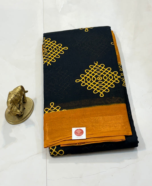Sungudi Cotton Kolam Print