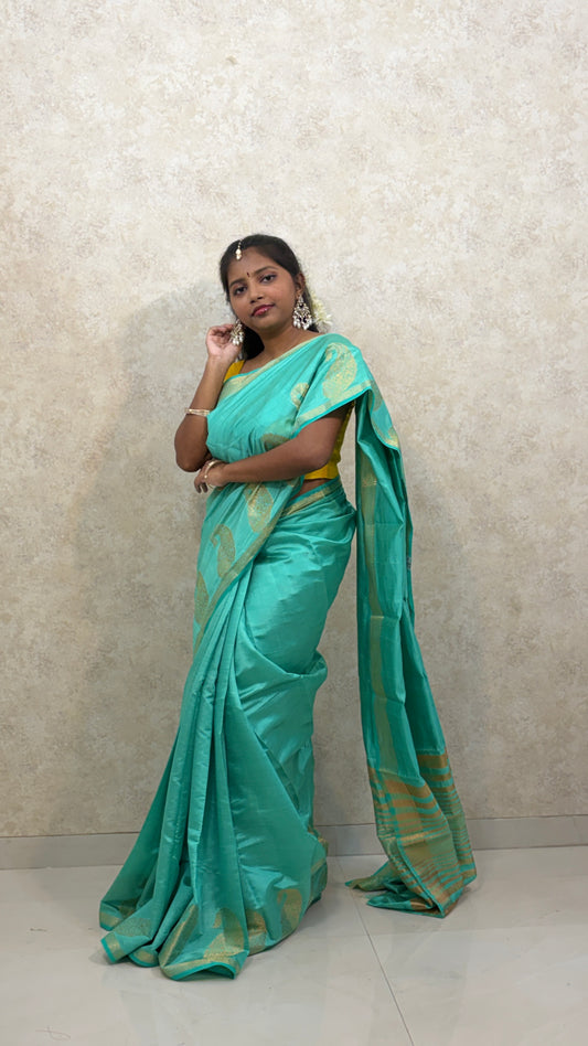 Raw Silk with Mango (Koyari) Border