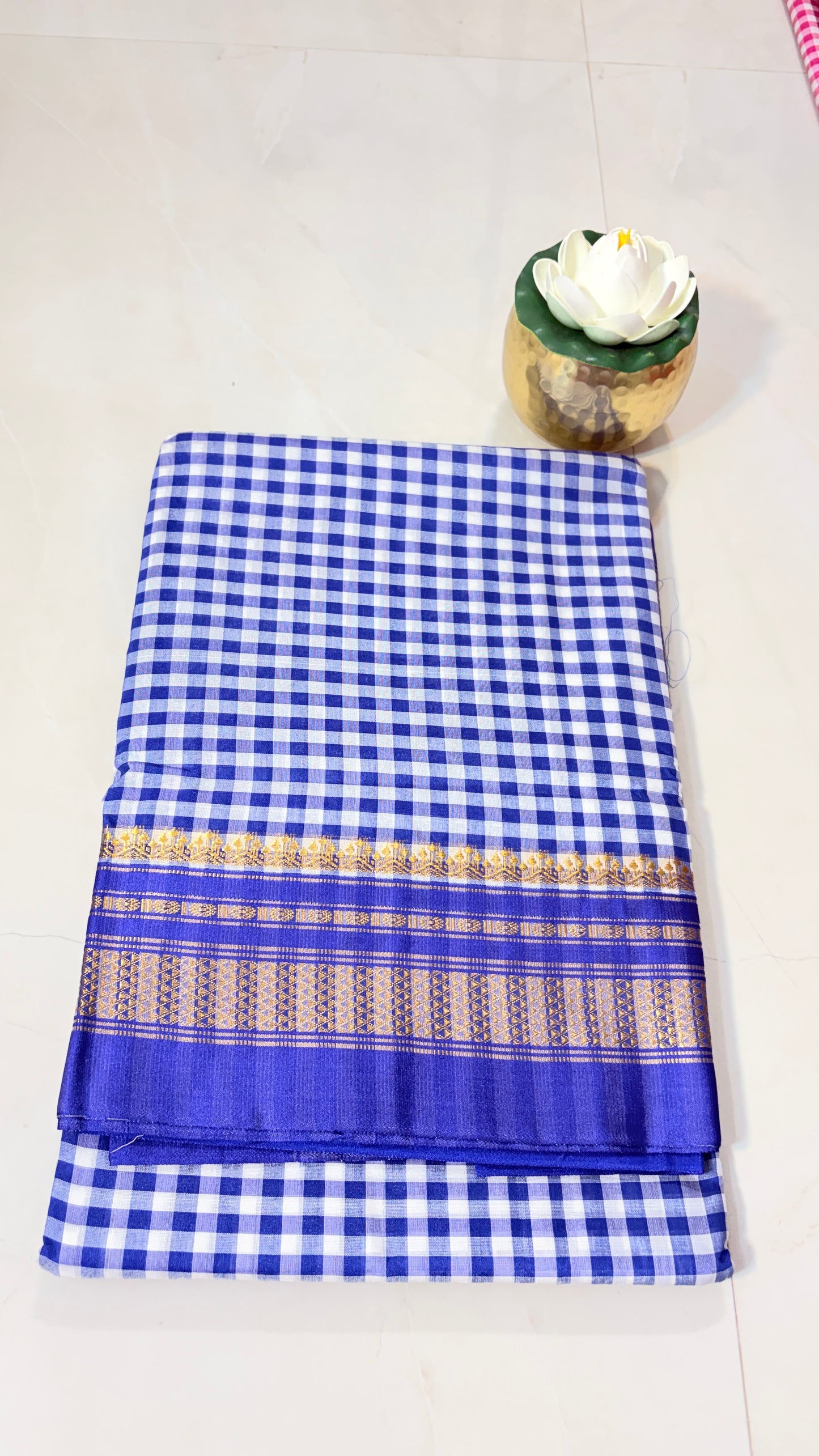 Heritage Irkal Cotton Saree in Checked Design