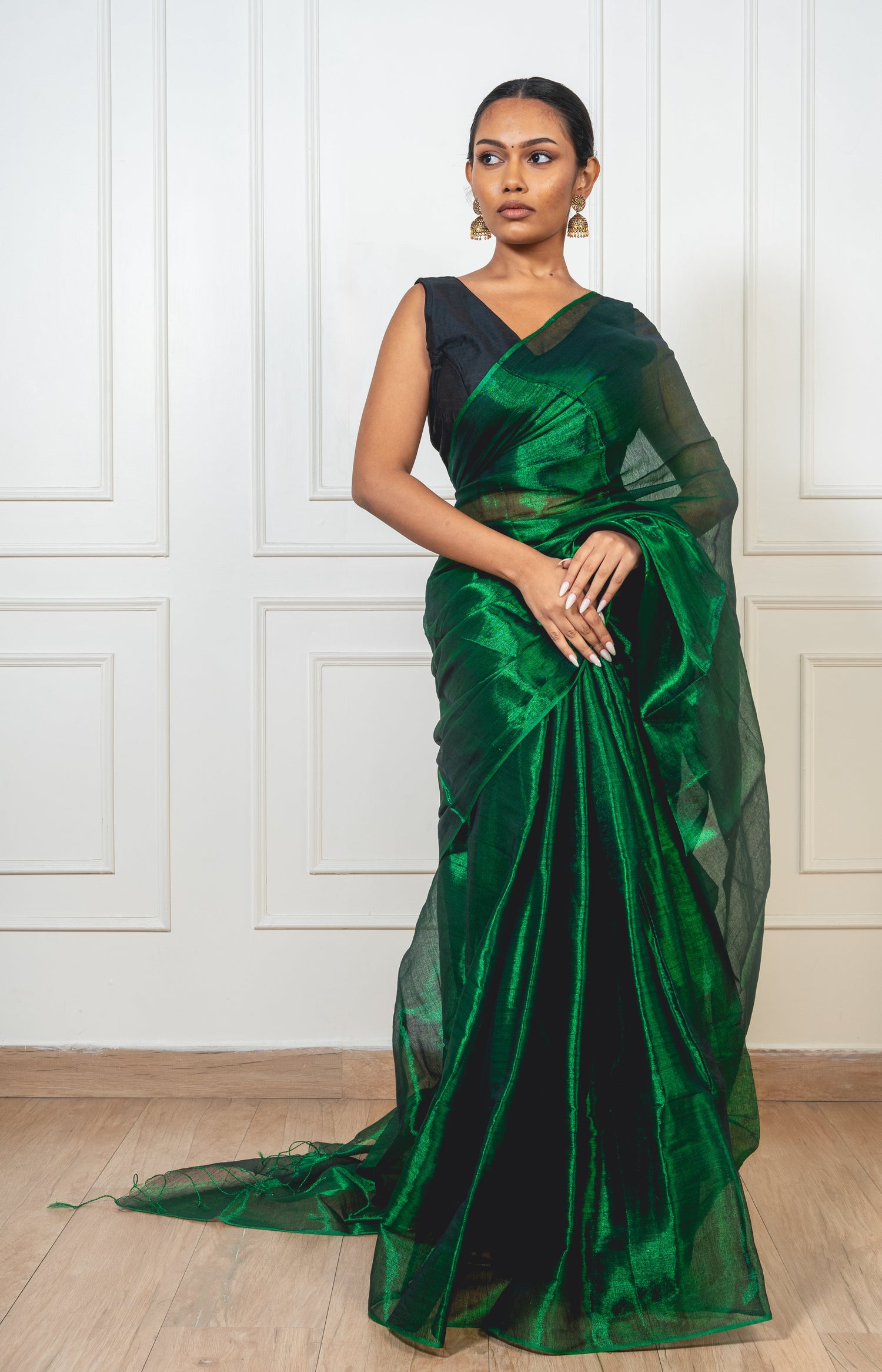 Tissue Sarees in Lustrous Hues | Threads of Radiance