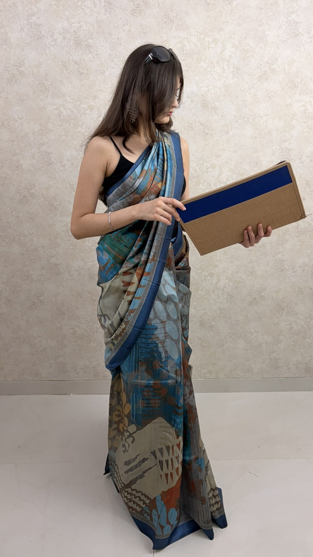 Art Silk Sari :Abstractly Yours