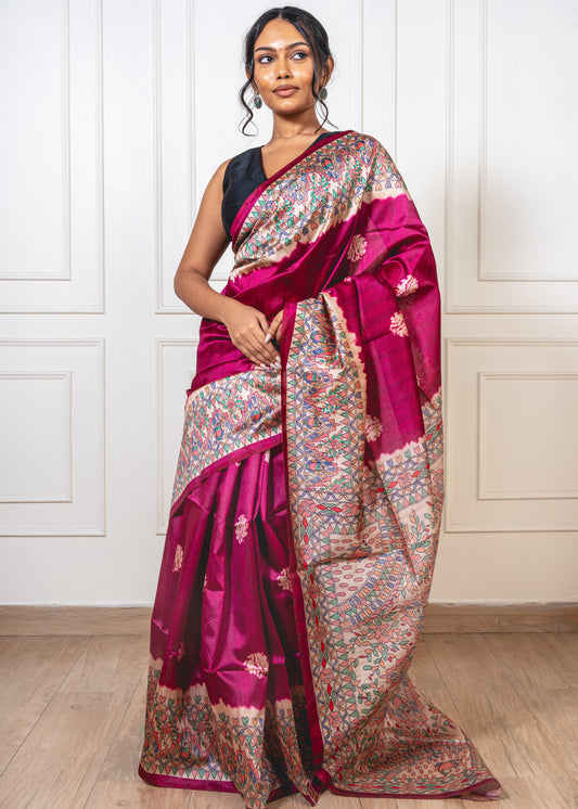 Madhubani Muse |Semi Tussar Silks