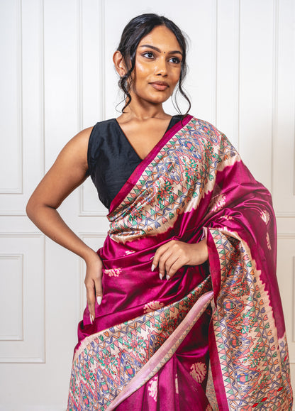 Madhubani Muse |Semi Tussar Silks