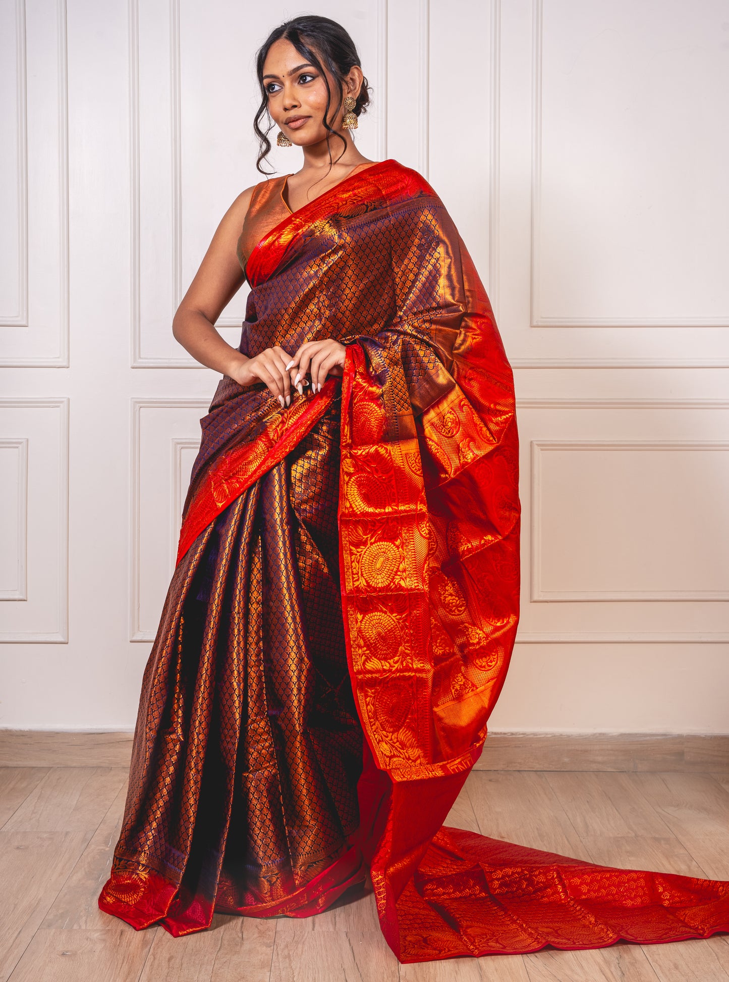 Brocade Featherlight : Semi-Silk Saree of Grace