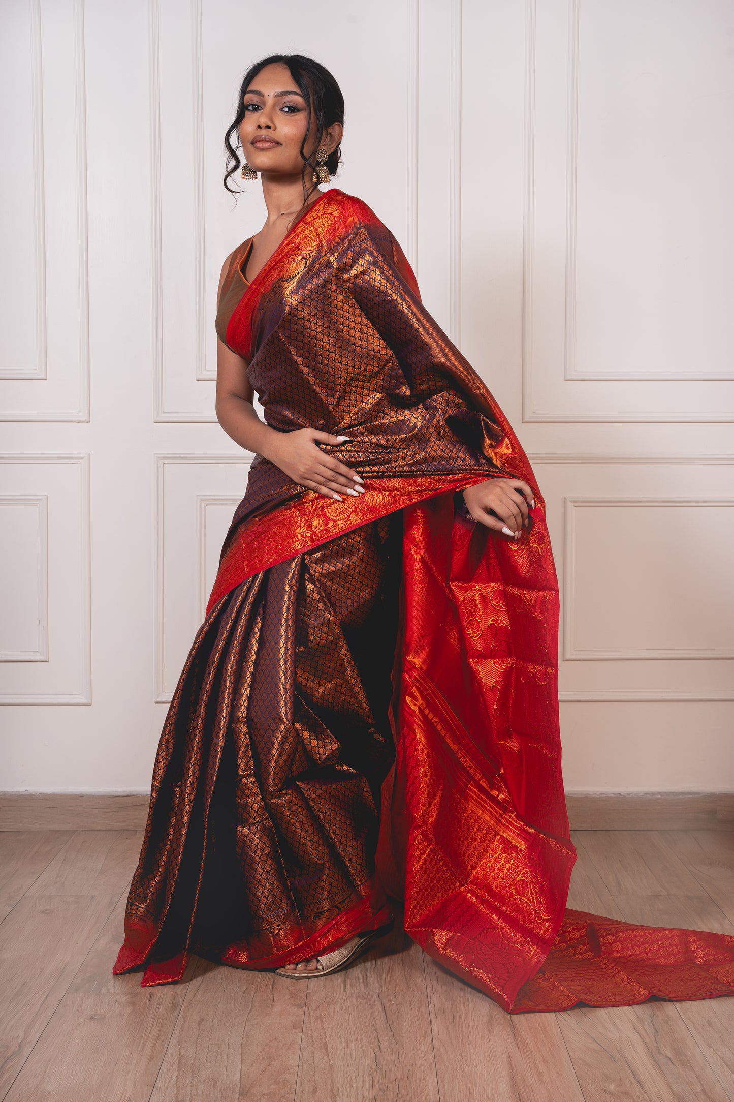 Brocade Featherlight : Semi-Silk Saree of Grace