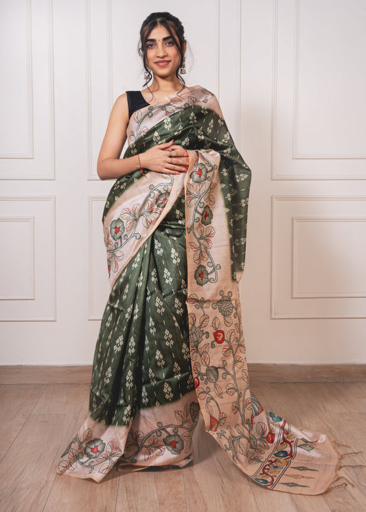 Kalamkari Charm in Tussar | Wear Your Vibe