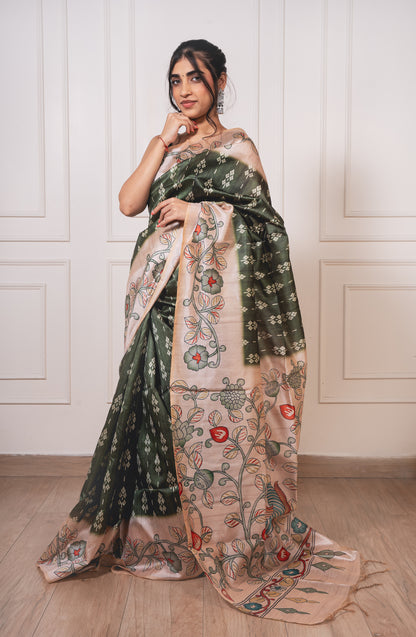 Kalamkari Charm in Tussar | Wear Your Vibe