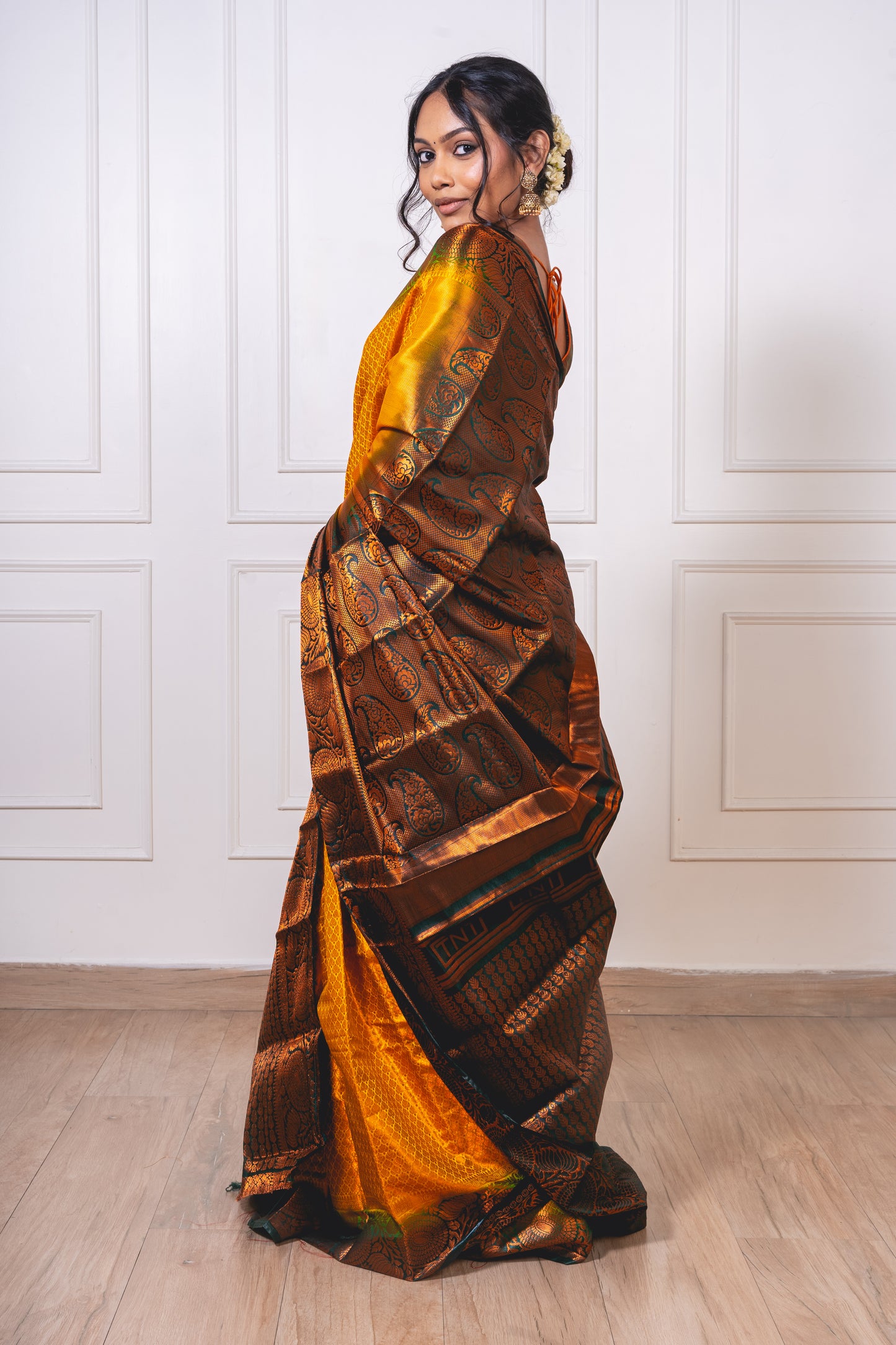 Brocade Featherlight : Semi-Silk Saree of Grace