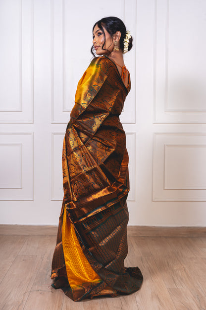 Brocade Featherlight : Semi-Silk Saree of Grace