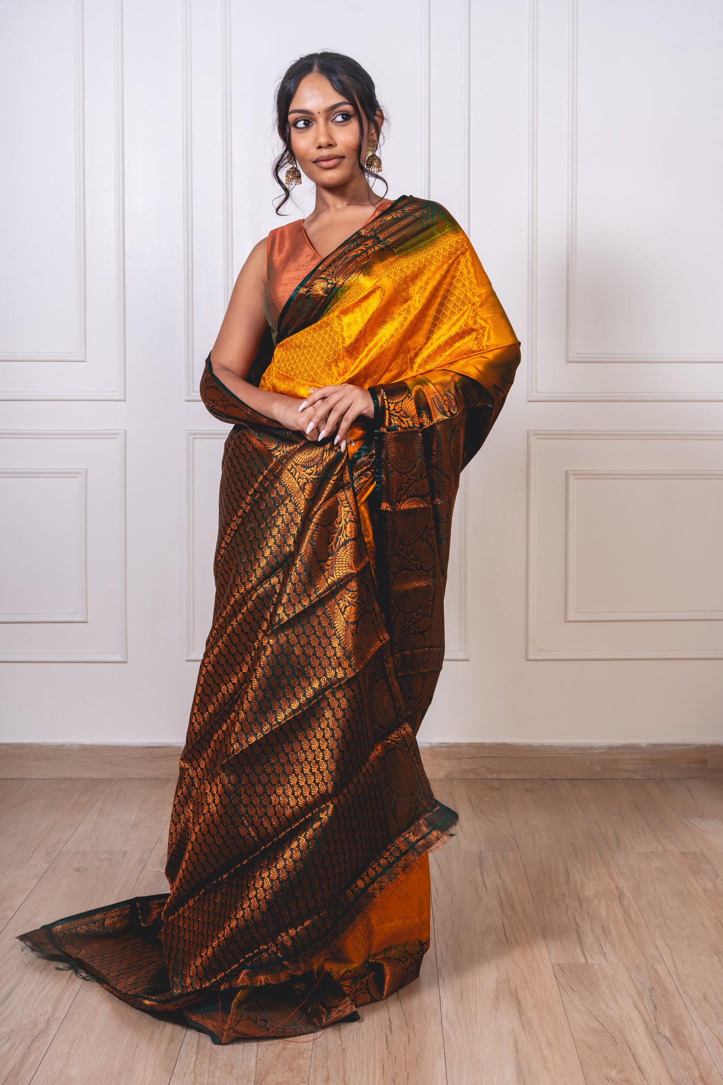 Brocade Featherlight : Semi-Silk Saree of Grace