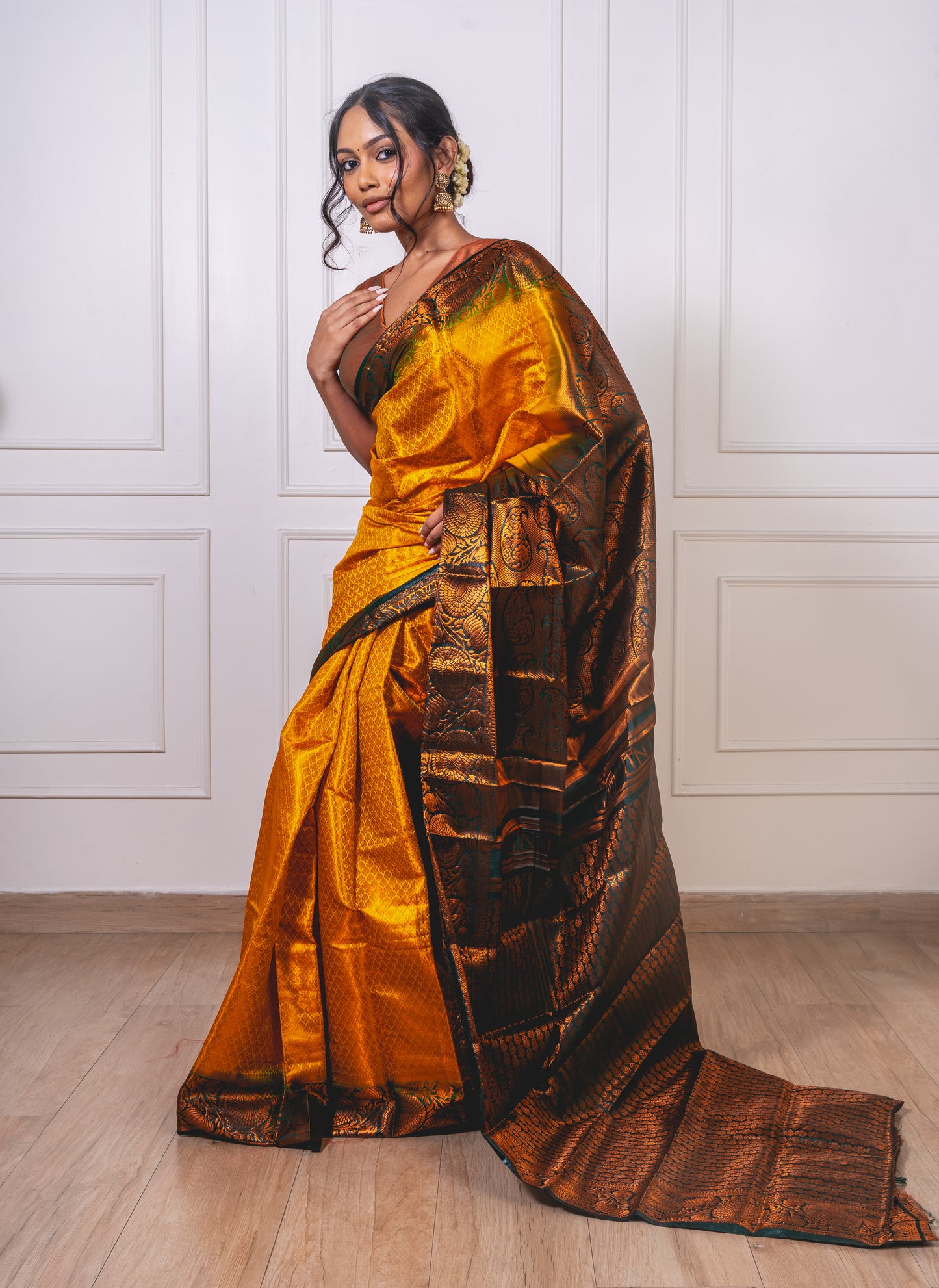 Brocade Featherlight : Semi-Silk Saree of Grace