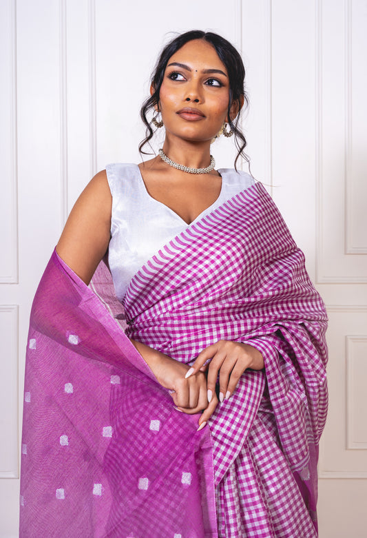 Starry Checks And Silver Hues  - Nanyantara Inspired looks