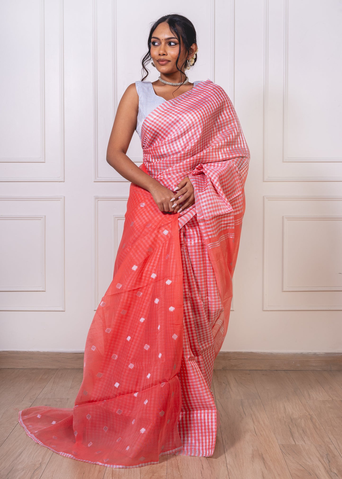 Starry Checks And Silver Hues  - Nanyantara Inspired looks