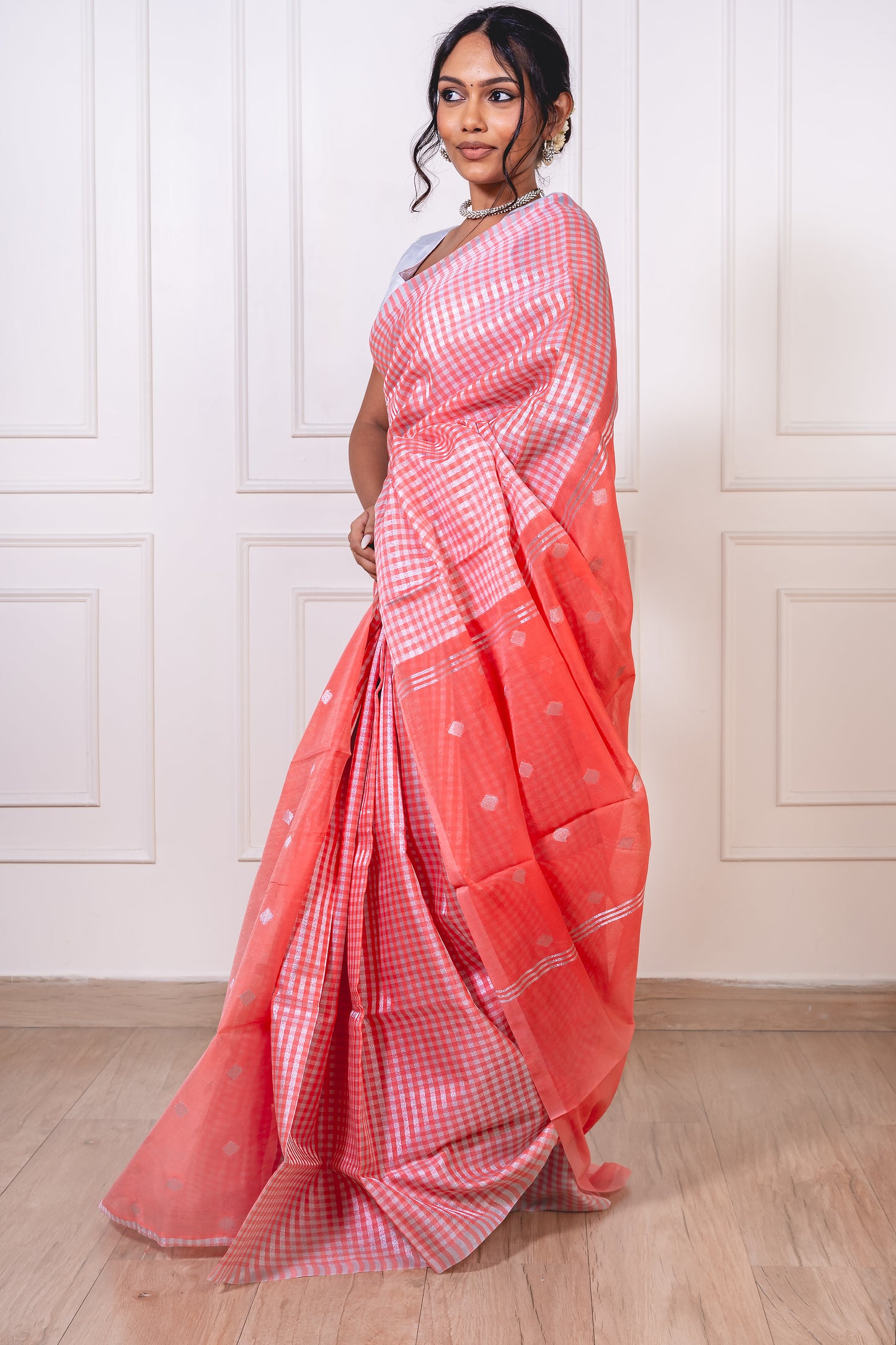 Starry Checks And Silver Hues  - Nanyantara Inspired looks