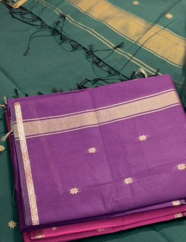 Maheshwari Karnphule Saree – Graceful Weaves in Cotton Silk