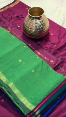 Lightweight Maheshwari with Arrow motifs for Work & Festive Grace.