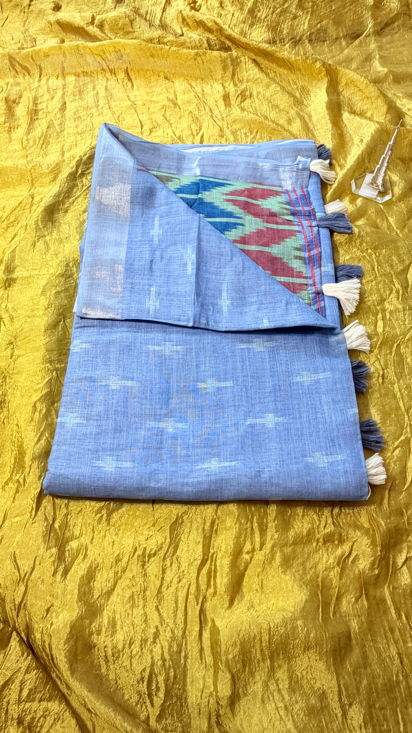 Pochampalli Subtle Print  Linen Sarees – Effortless Elegance for Workdays