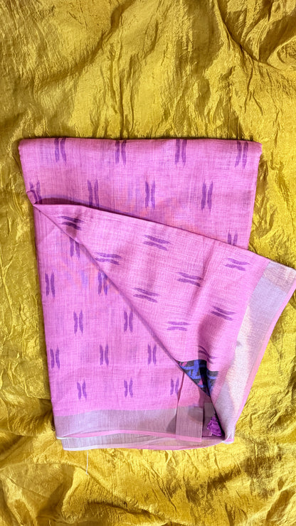 Pochampalli Subtle Print  Linen Sarees – Effortless Elegance for Workdays