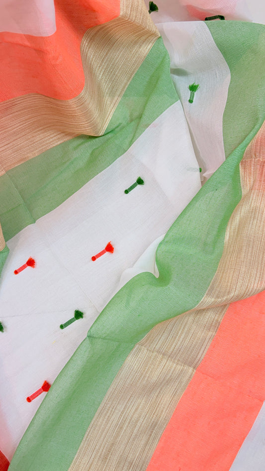 Tricolour Saree of pride : Elegance woven in patriotism