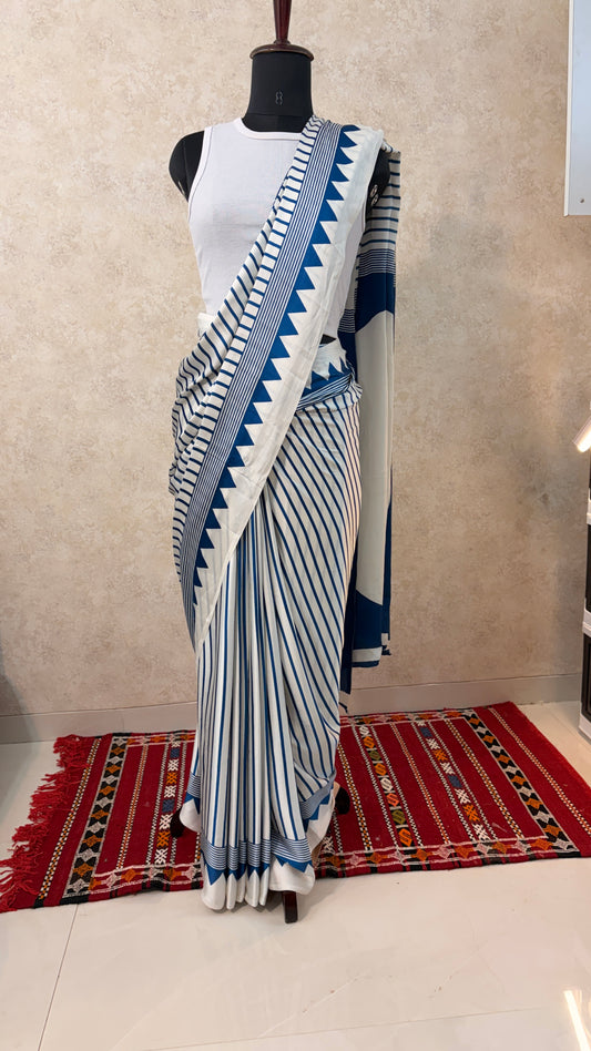 Modal Semi Silk White- Ready-to-Wear Comfort with Luxe Style