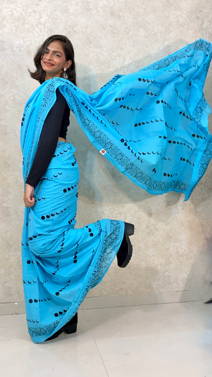Mul Cotton with Quirky Twist : Saree with Gen z vibe