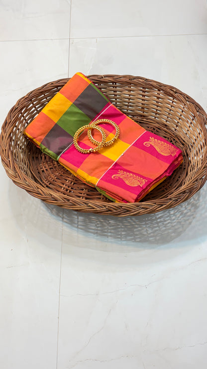 Madras Checks Soft Silk Sarees