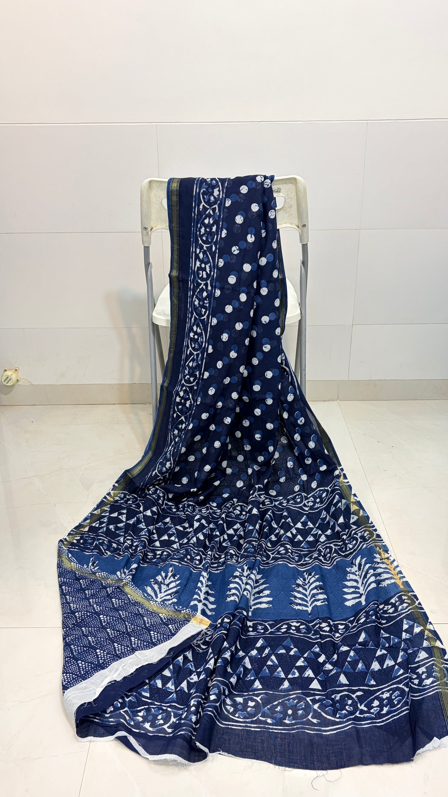 Indigo Mul Cotton Sarees  for Timeless Style