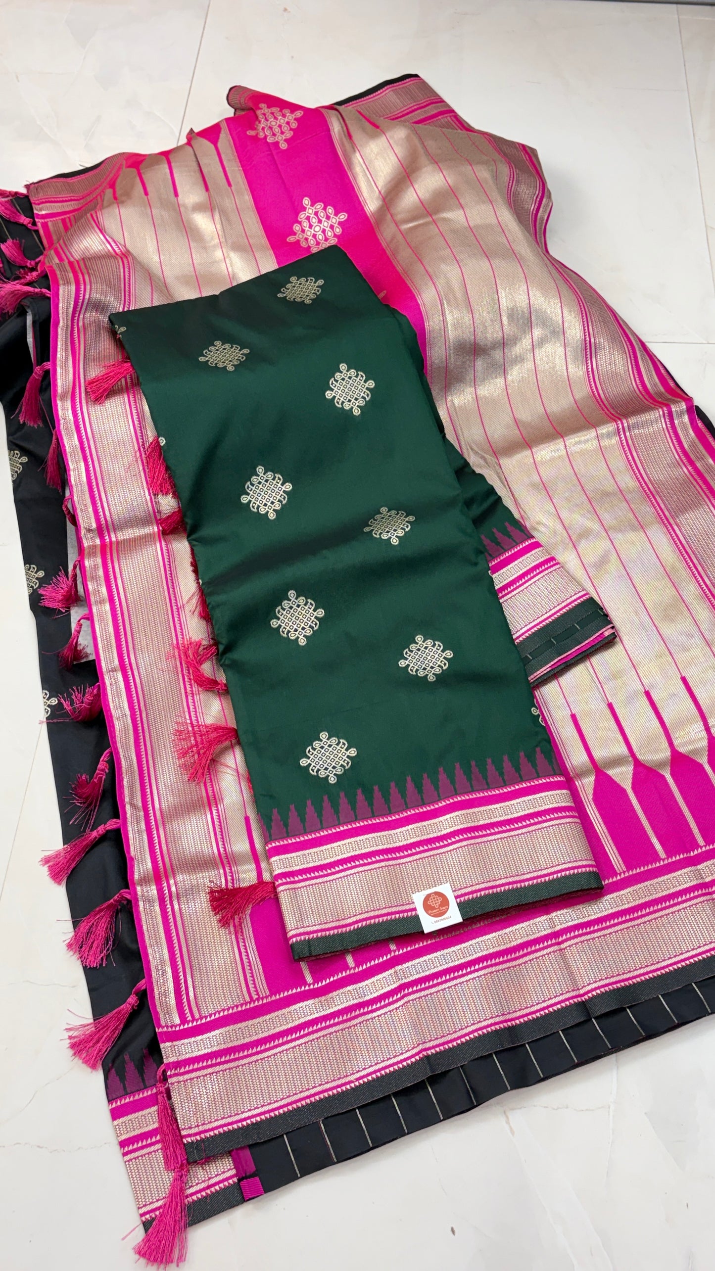 Paithani Fusion: Kolam-inspired motifs woven into Paithani grace
