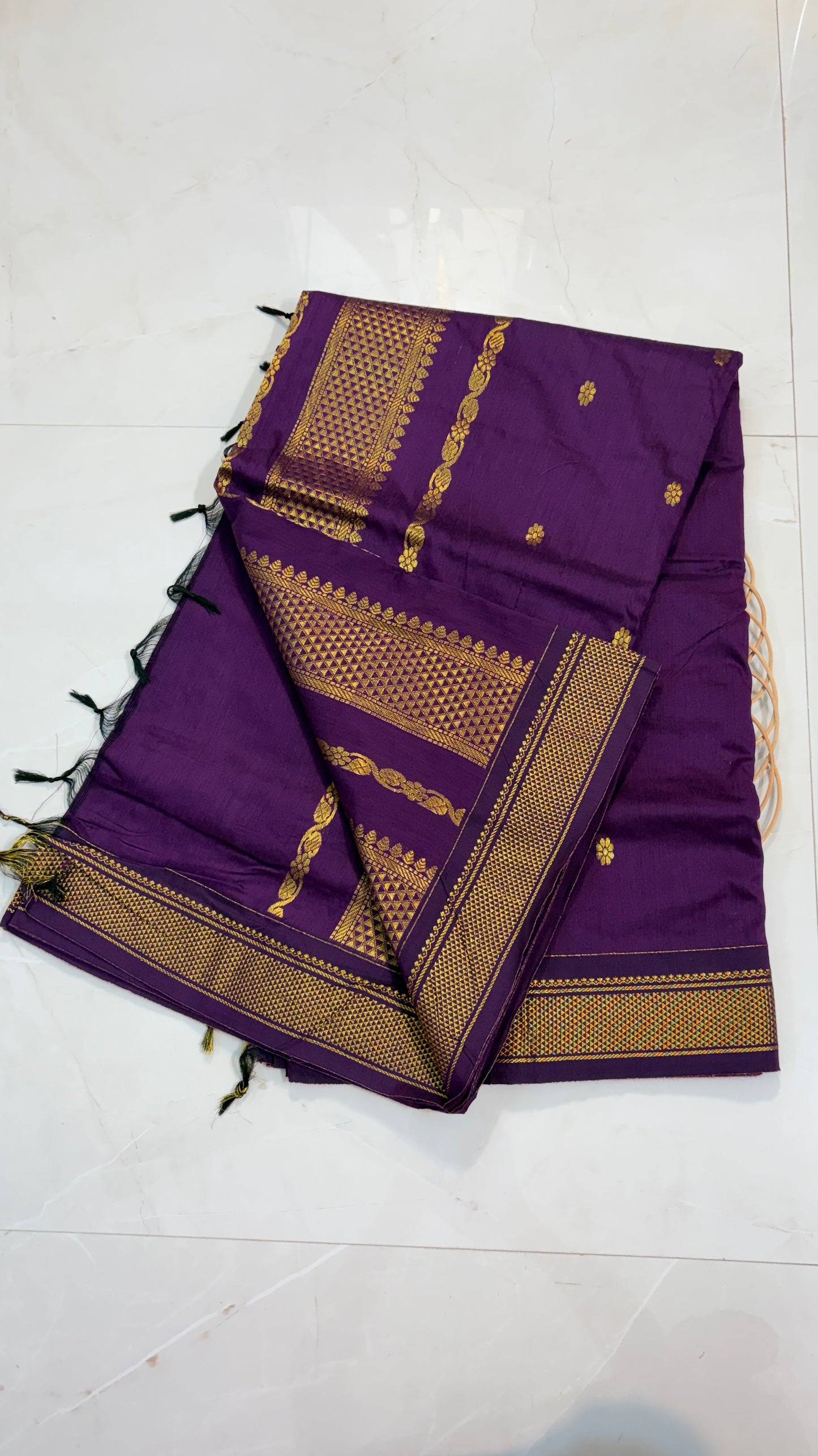 Kalyani Cotton Saree  : Comfort Golden grace