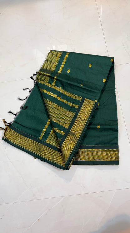 Kalyani Cotton Saree  : Comfort Golden grace