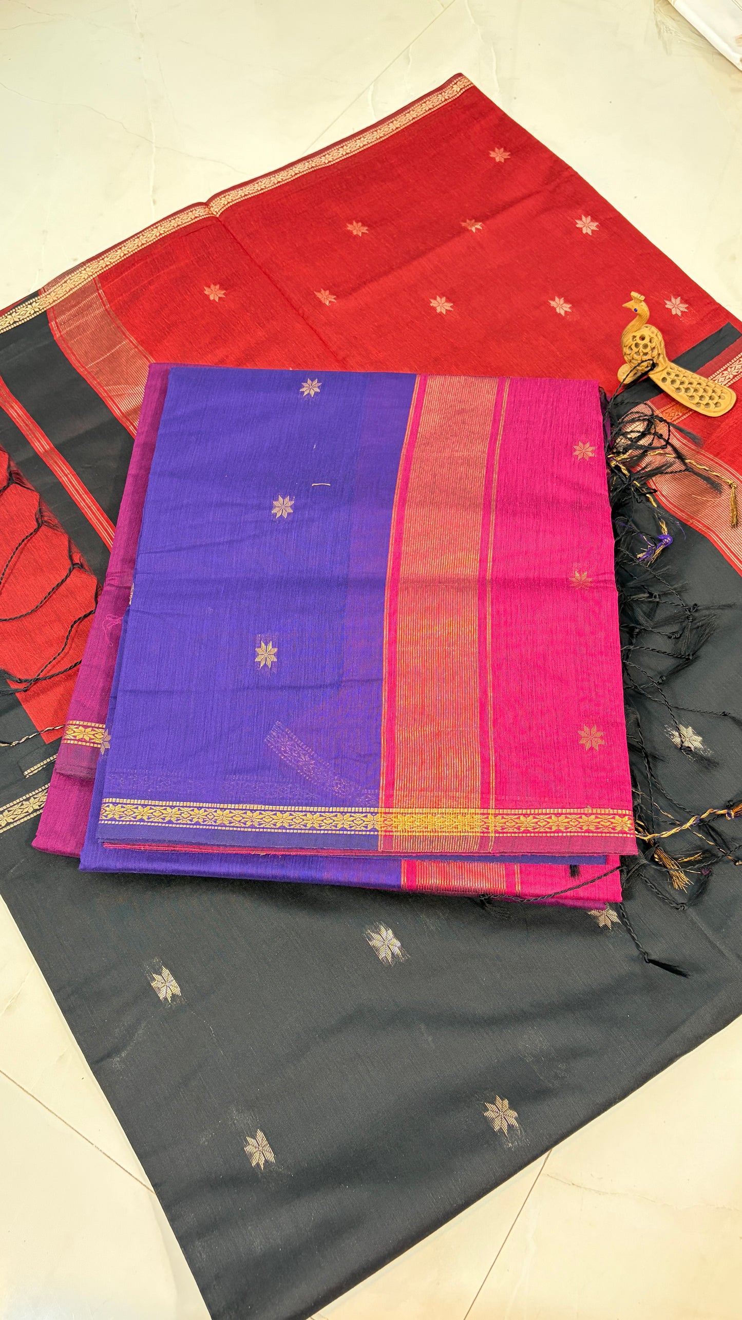 Maheshwari Karnphule Saree – Graceful Weaves in Cotton Silk