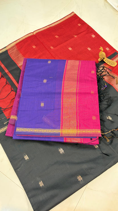 Maheshwari Karnphule Saree – Graceful Weaves in Cotton Silk