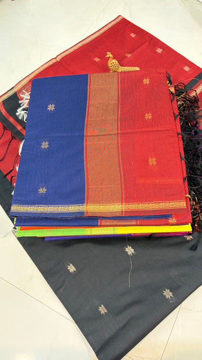 Maheshwari Karnphule Saree – Graceful Weaves in Cotton Silk