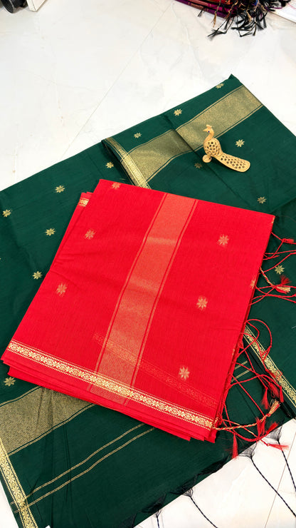 Maheshwari Karnphule Saree – Graceful Weaves in Cotton Silk