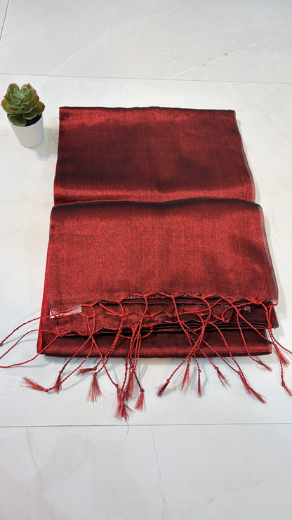 Peacock Green Tissue silk saree