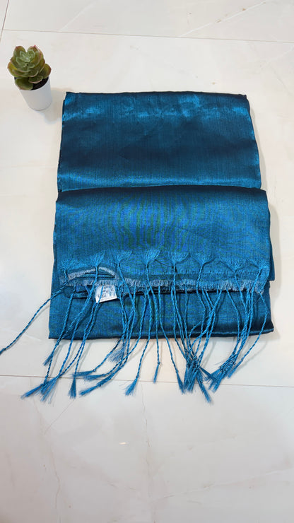 Peacock Green Tissue silk saree