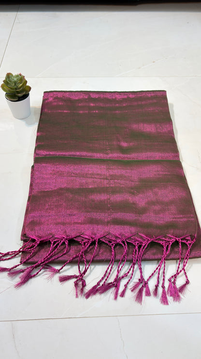 Plain Tissue Saree for Modern Moods