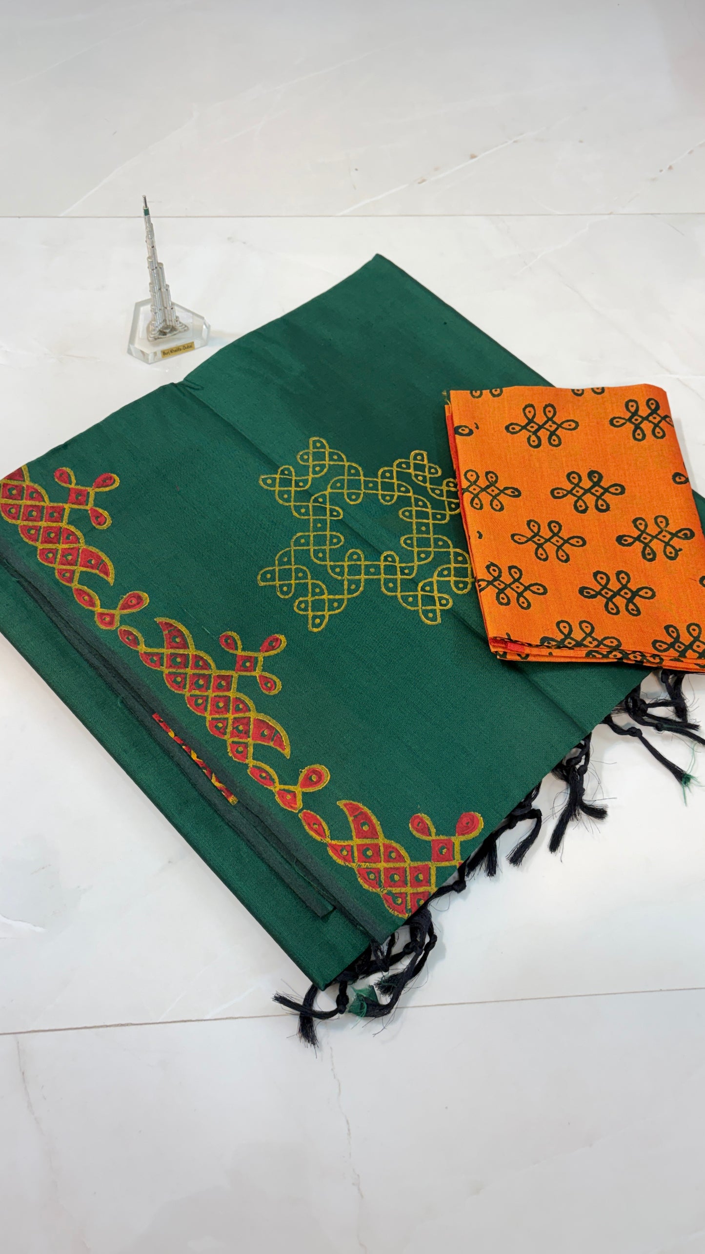 Cotton Silk Saree with Timeless Block Prints