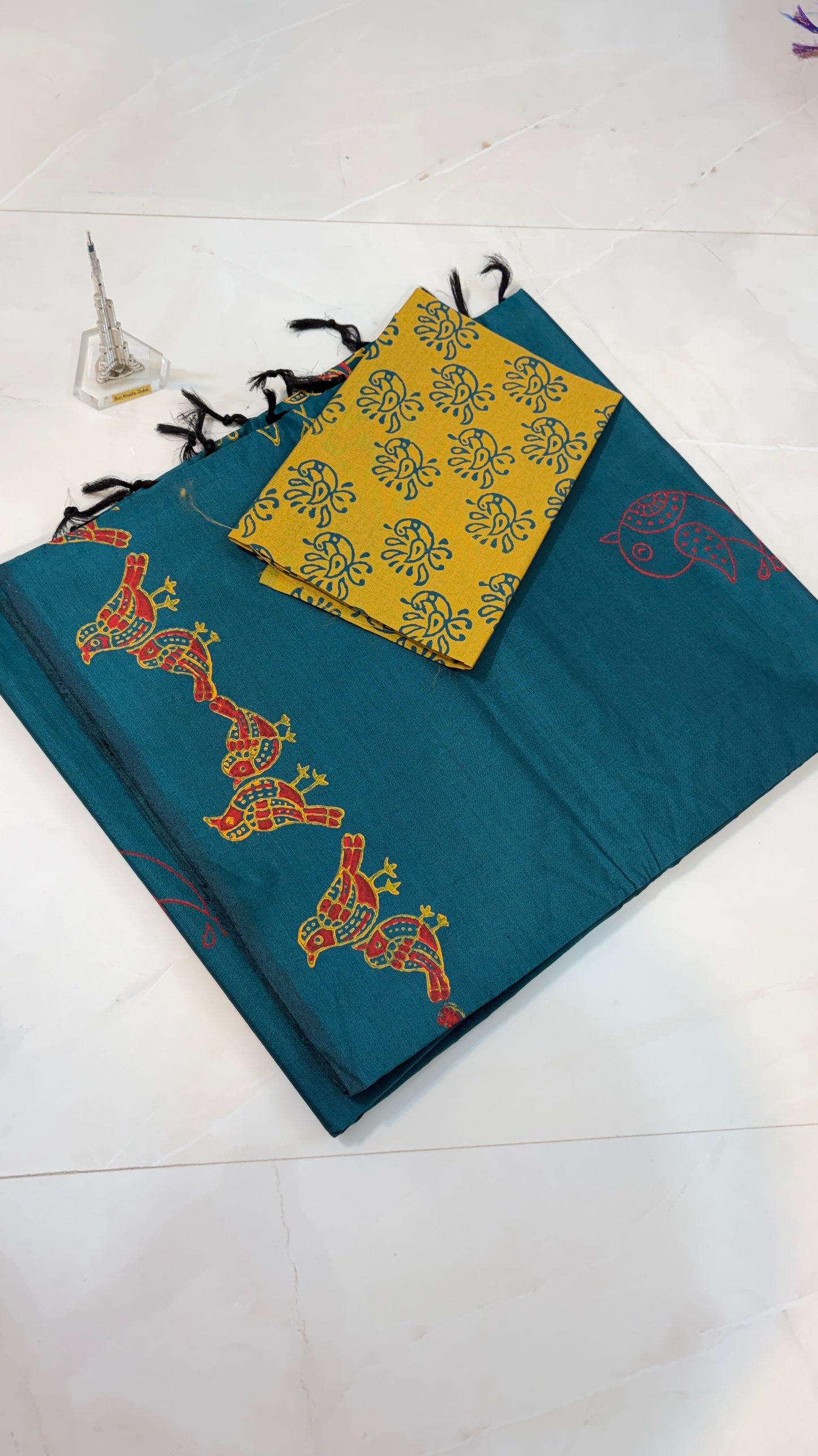 Cotton Silk Saree with Timeless Block Prints