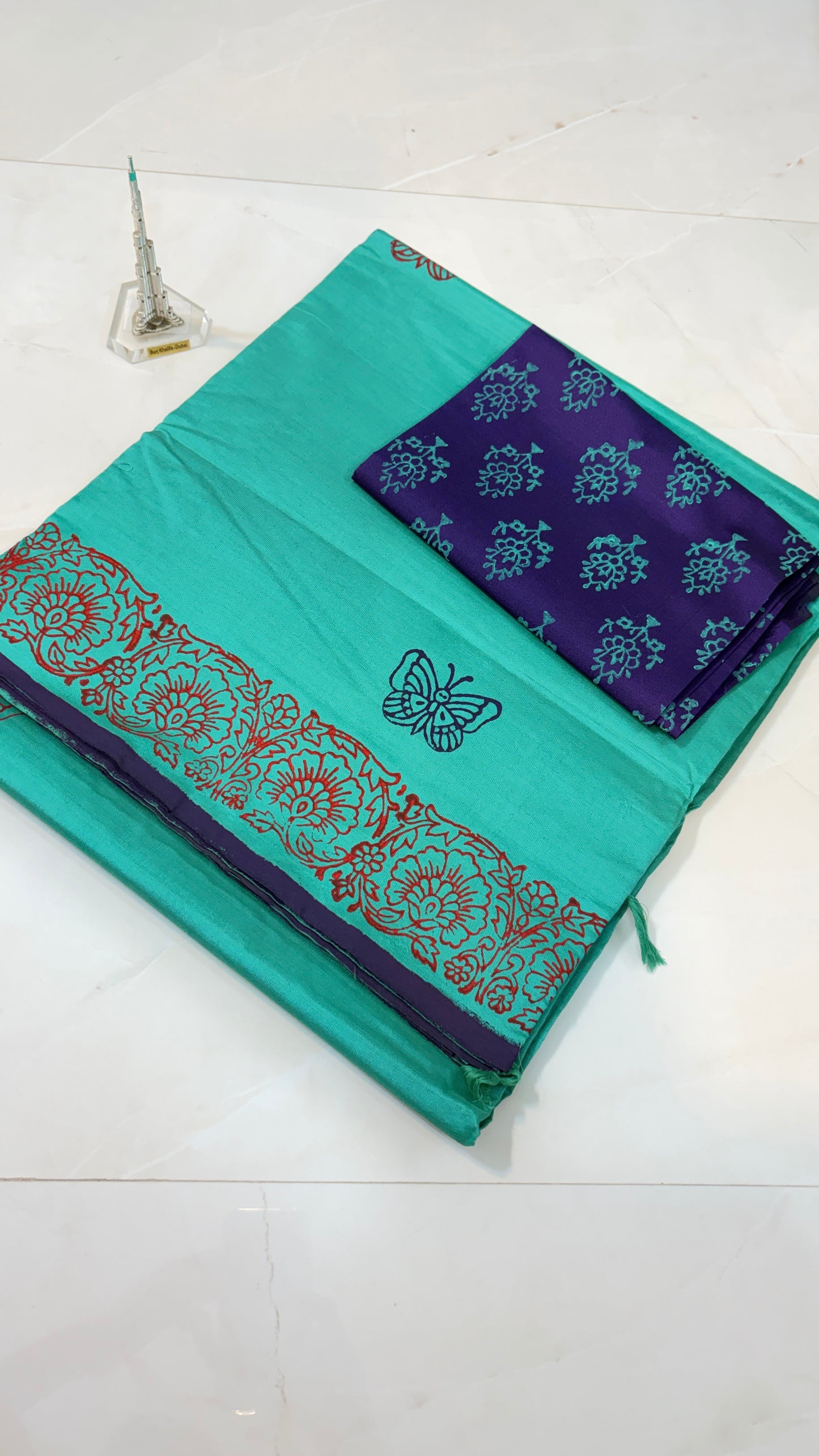 Cotton Silk Saree with Timeless Block Prints