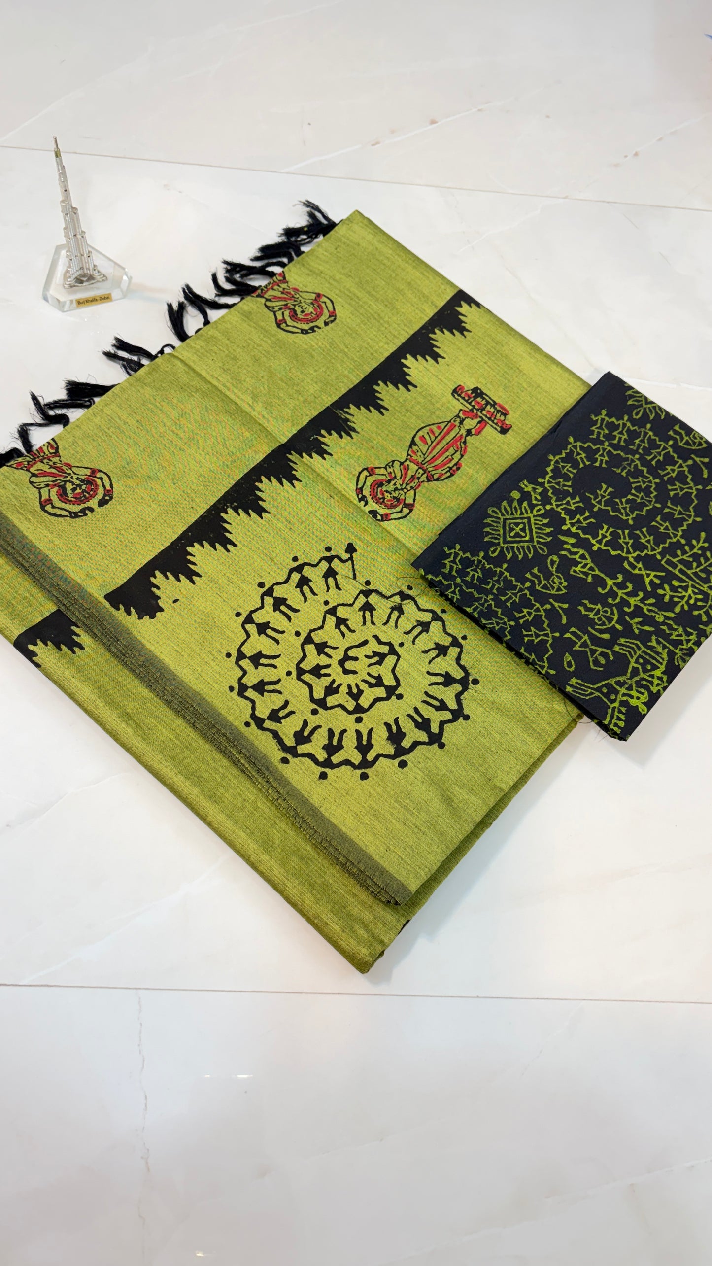 Cotton Silk Saree with Timeless Block Prints