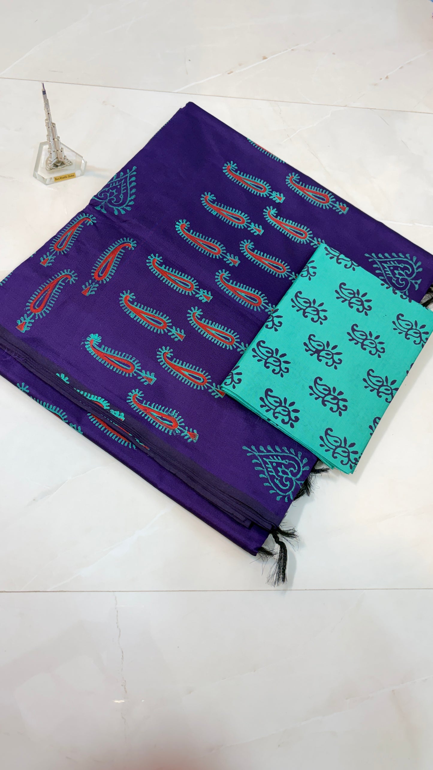 Cotton Silk Saree with Timeless Block Prints
