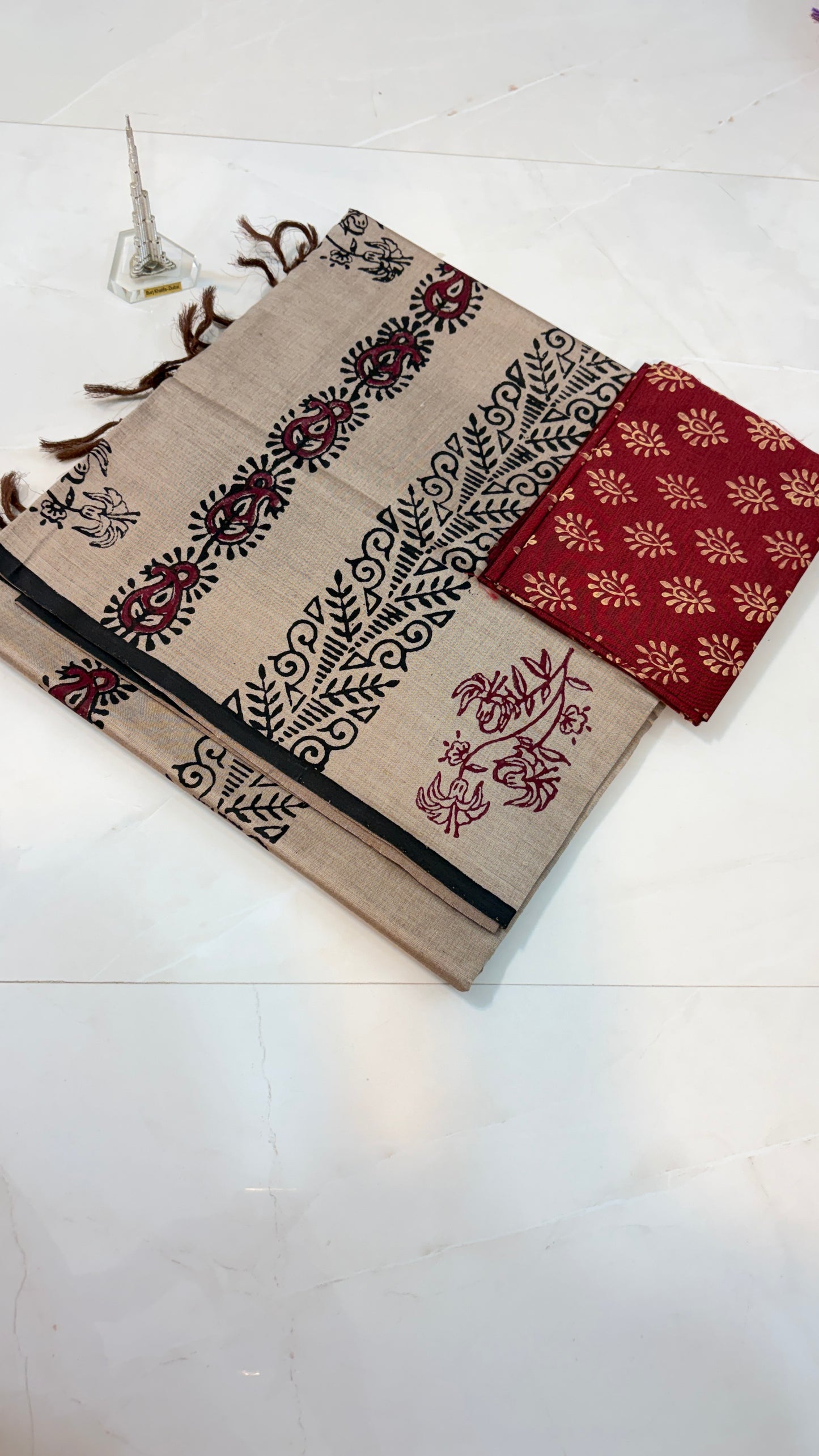 Cotton Silk Saree with Timeless Block Prints
