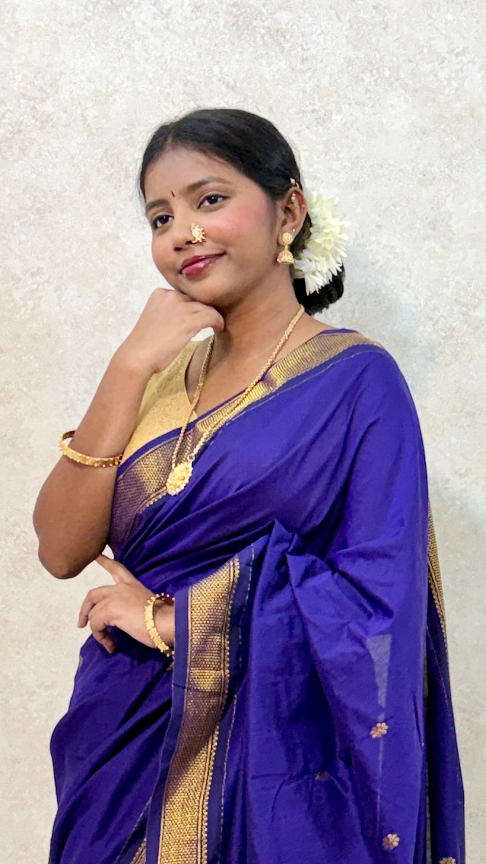 Kalyani Cotton Saree  : Comfort Golden grace