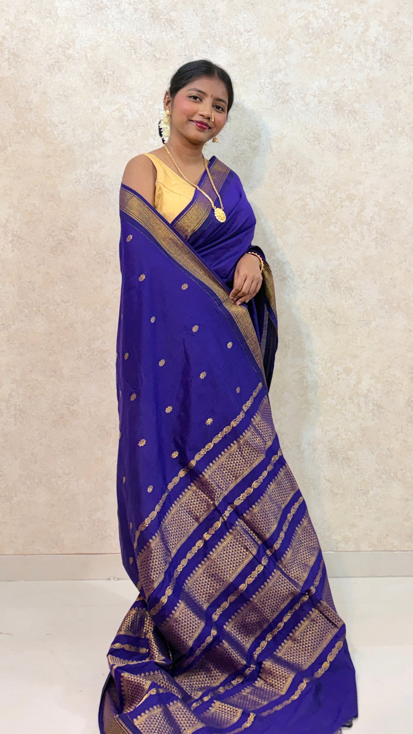 Kalyani Cotton Saree  : Comfort Golden grace