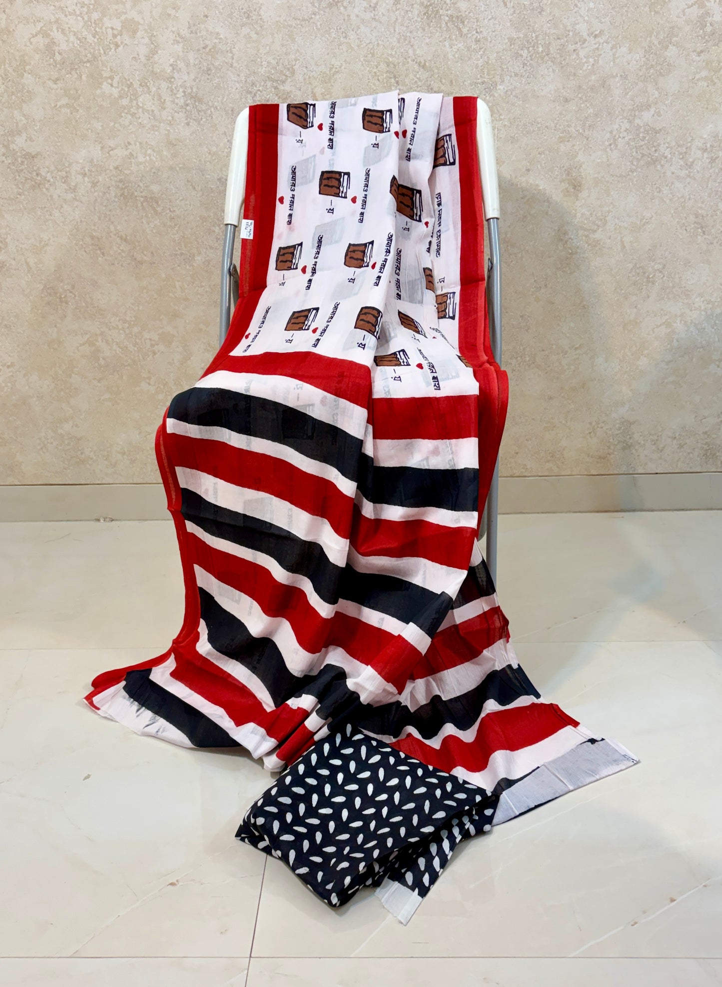 Mul Cotton with Quirky Twist : Saree with Gen z vibe