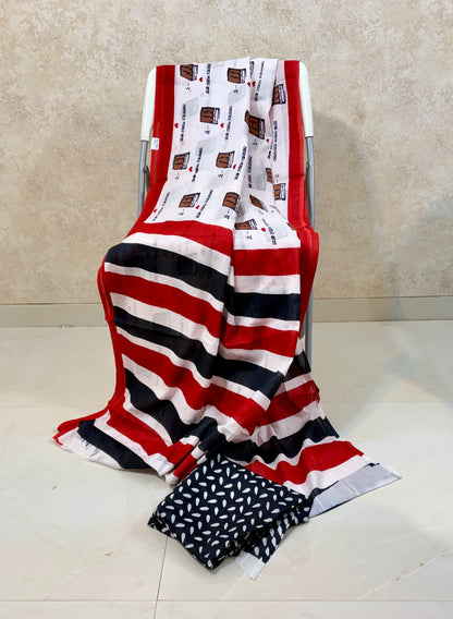 Mul Cotton with Quirky Twist : Saree with Gen z vibe