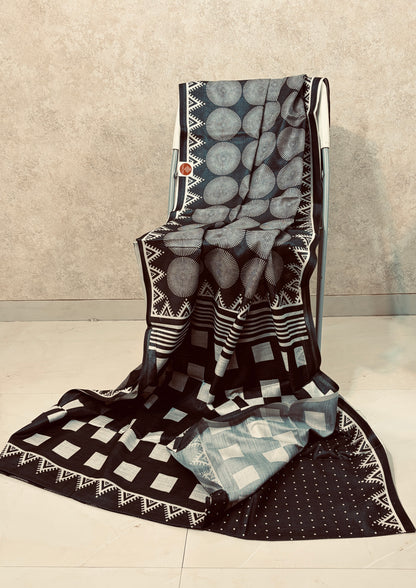 Mul Cotton with Quirky Twist : Saree with Gen z vibe